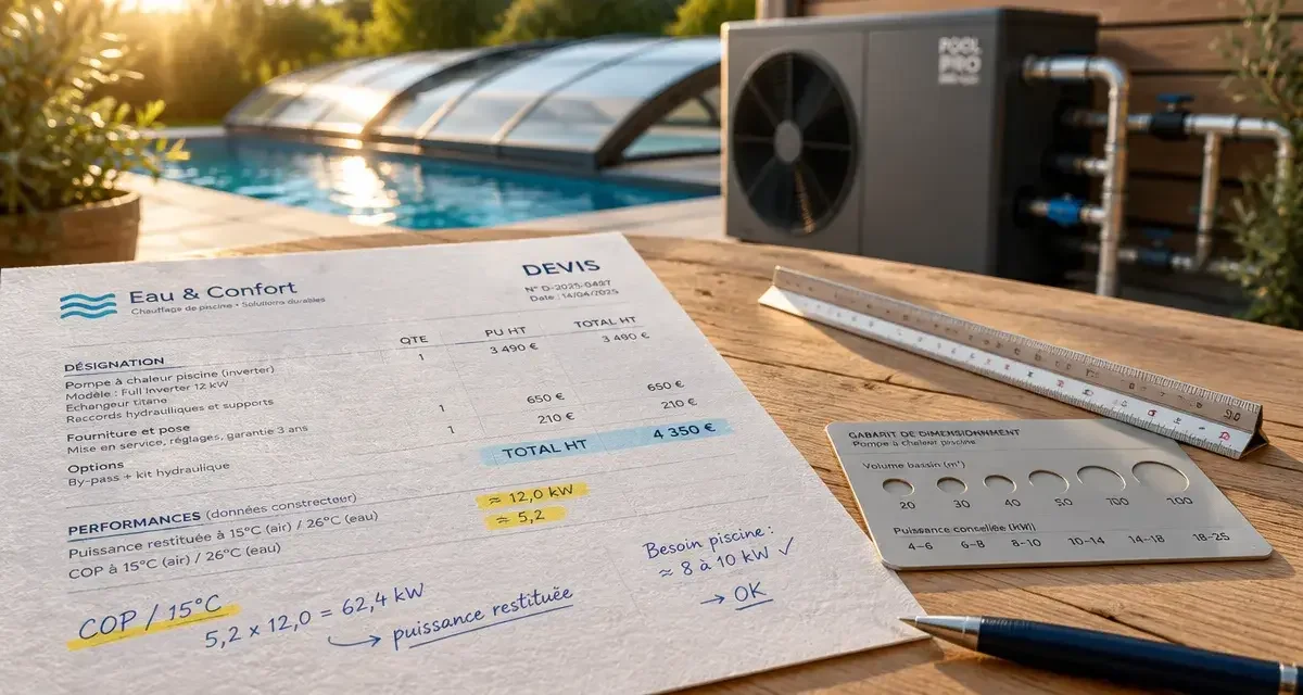 Pompe à chaleur piscine : pourquoi le prix d'appel cache souvent une erreur de dimensionnement