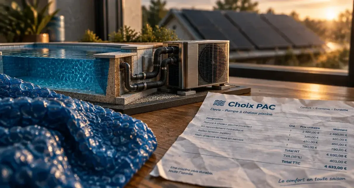 Pompe à chaleur ou chauffage solaire pour piscine : le comparatif des coûts réels