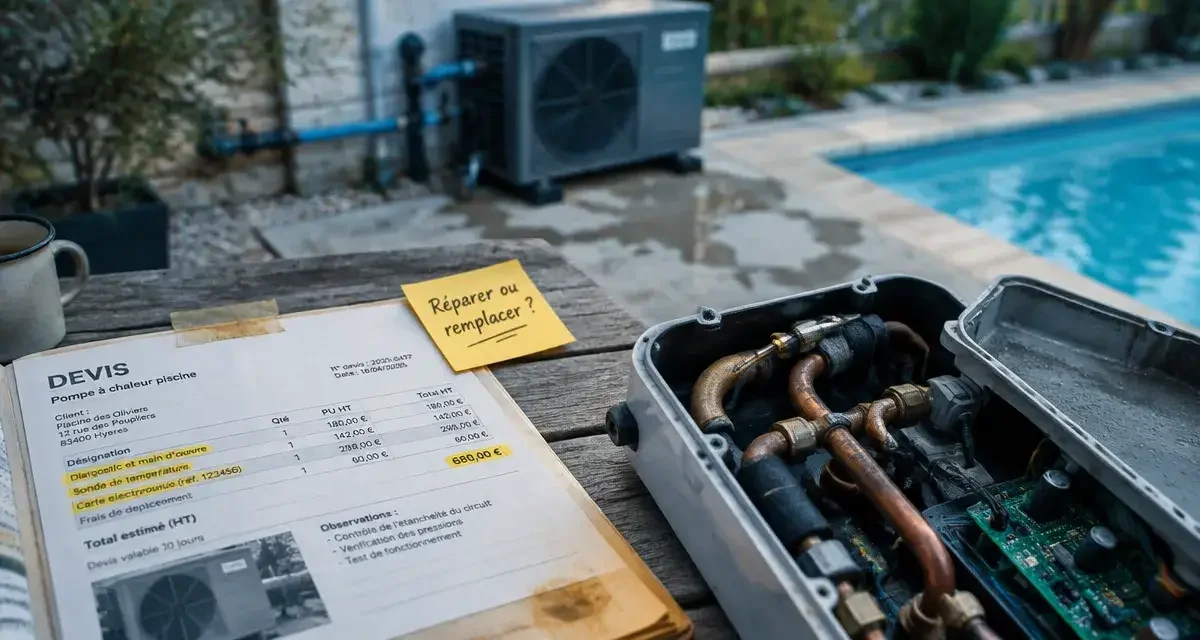 Panne de pompe à chaleur de piscine : comment décomposer le devis pour payer le juste prix