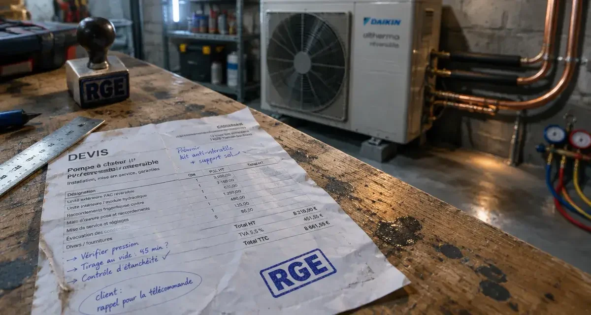 Pompe à chaleur réversible : décomposez votre devis pour éviter 3 000 € d'écart caché